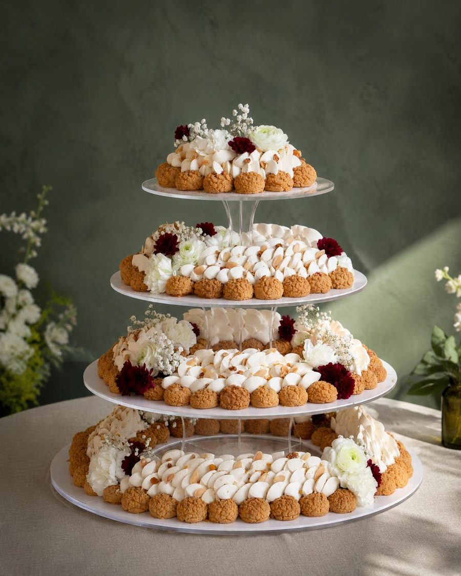 Torta de novios de profiteroles Bouchée